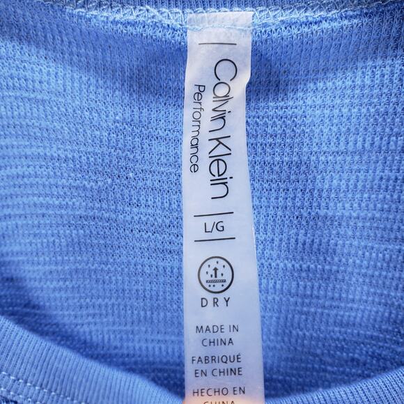 Calvin Klein Performance New Women's Blue Cold Shoulder Top Size Large - Picture 7 of 12